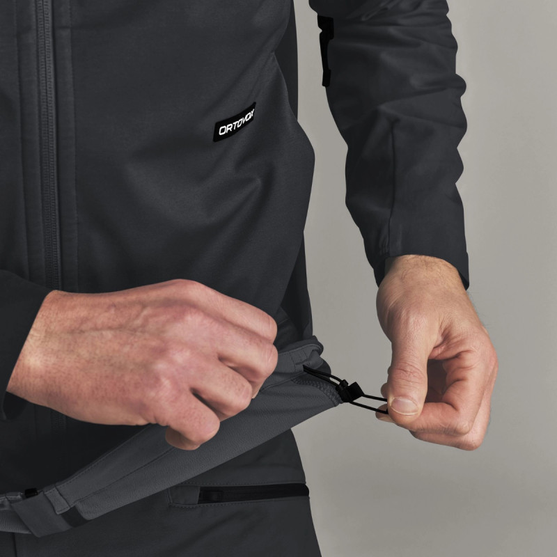 Pánska bunda Ortovox ORTLER SOFTSHELL PLUS JACKET  - čierna