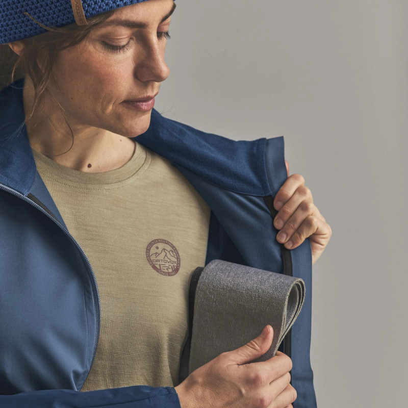 Dámska bunda Ortovox ORTLER SOFTSHELL PLUS JACKET  - modrá