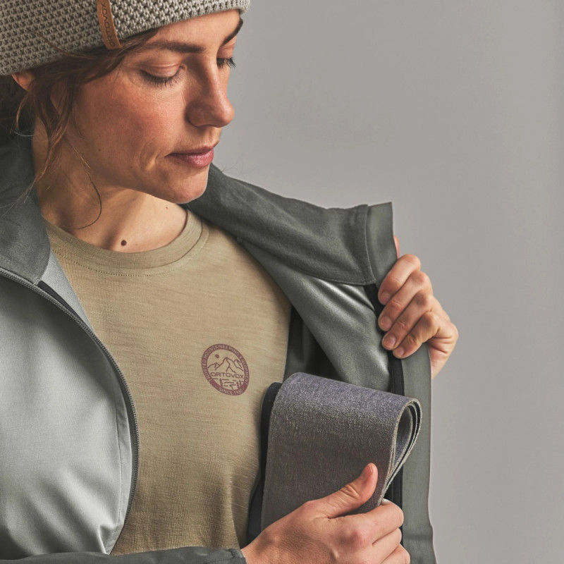 Dámská bunda Ortovox ORTLER SOFTSHELL PLUS JACKET  - tmavě zelená