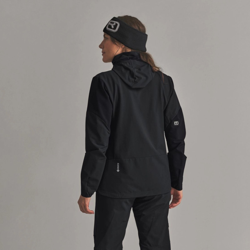Dámska bunda Ortovox ORTLER SOFTSHELL PLUS JACKET  - čierna