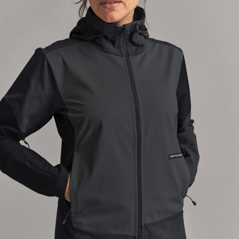 Dámska bunda Ortovox ORTLER SOFTSHELL PLUS JACKET  - čierna