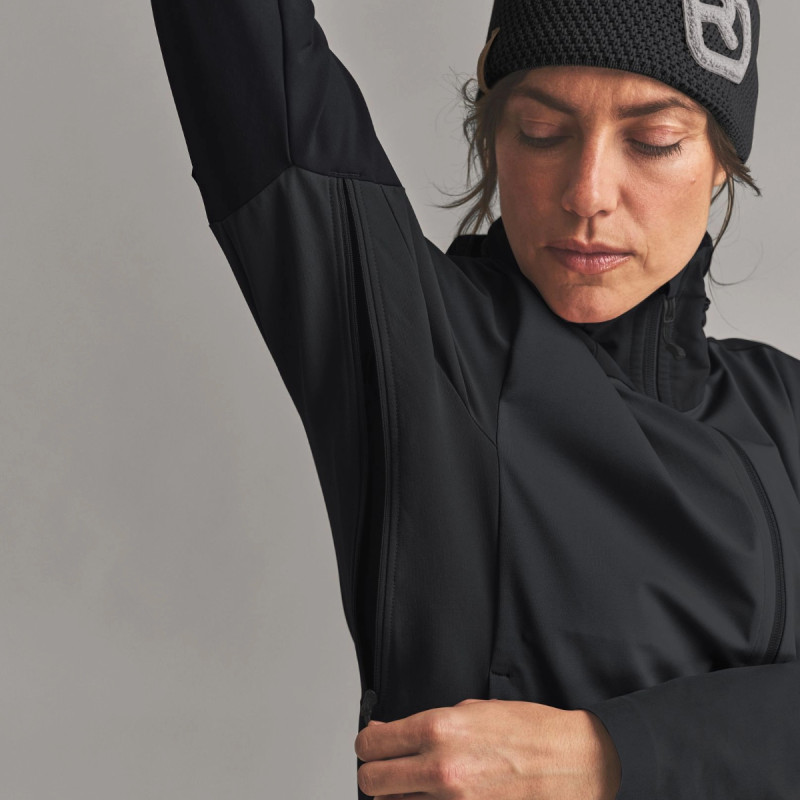 Dámska bunda Ortovox ORTLER SOFTSHELL PLUS JACKET  - čierna