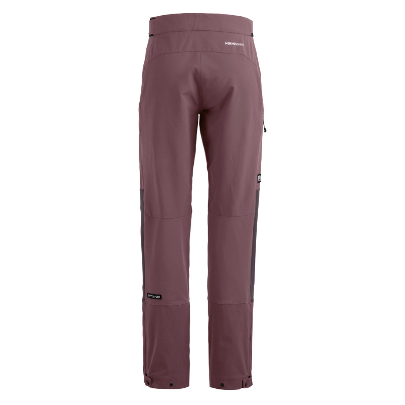 Dámske nohavice Ortovox ORTLER SOFTSHELL PANTS  - tmavo ružová