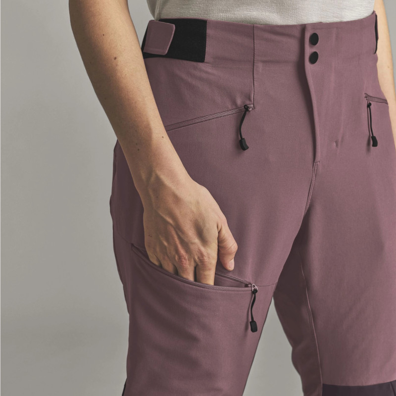 Dámske nohavice Ortovox ORTLER SOFTSHELL PANTS  - tmavo ružová