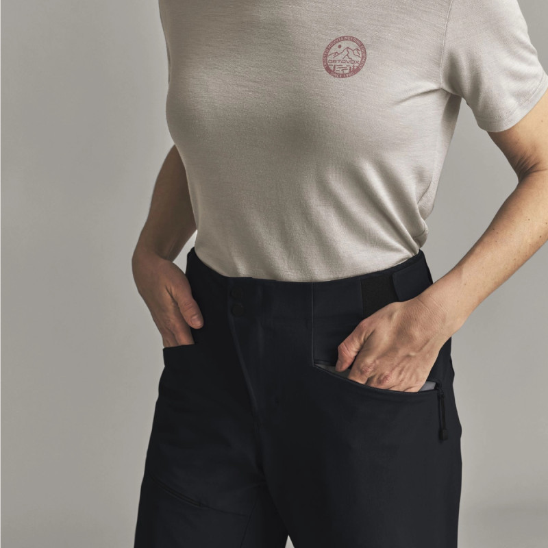 Dámske nohavice Ortovox ORTLER SOFTSHELL PANTS  - čierna
