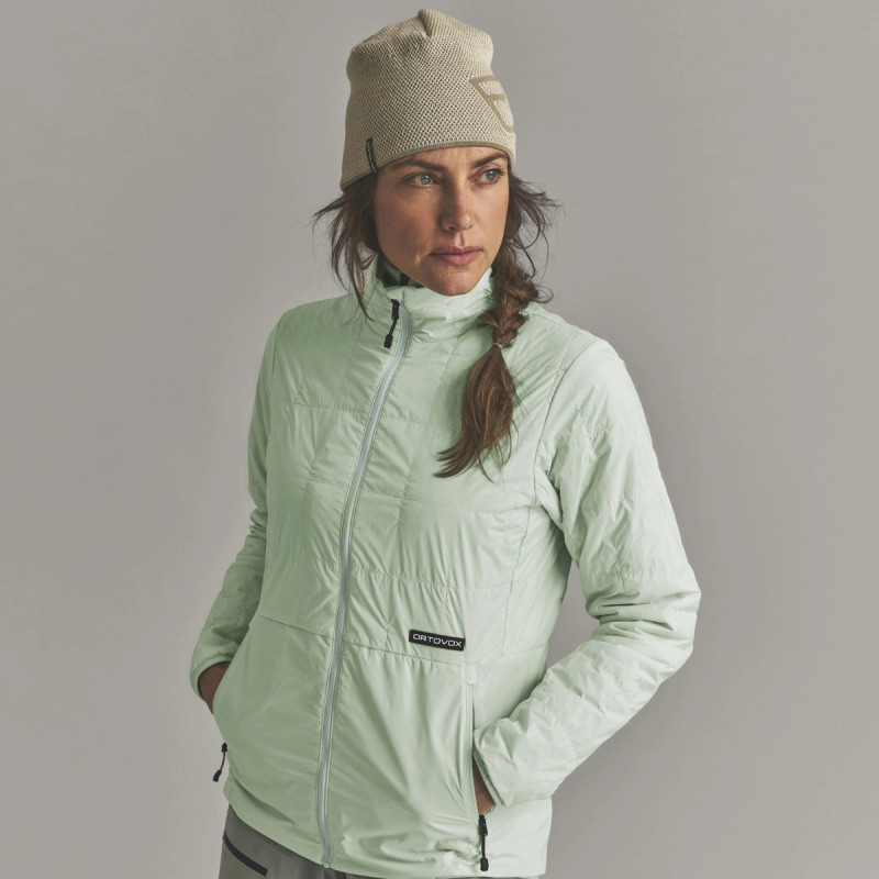 Dámska bunda Ortovox ORTLER METALWOOL 60 REV JACKET  - svetlo zelená