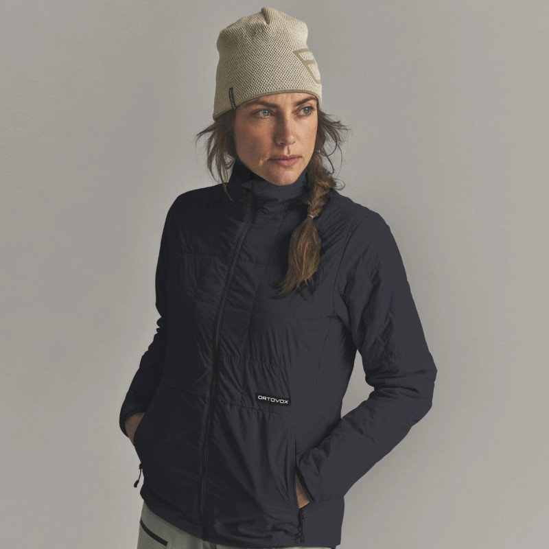 Dámska bunda Ortovox ORTLER METALWOOL 60 REV JACKET  - čierna