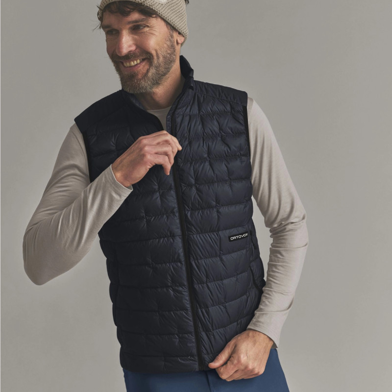 Pánska vesta Ortovox DOWNWOOL 180 VEST  - čierna