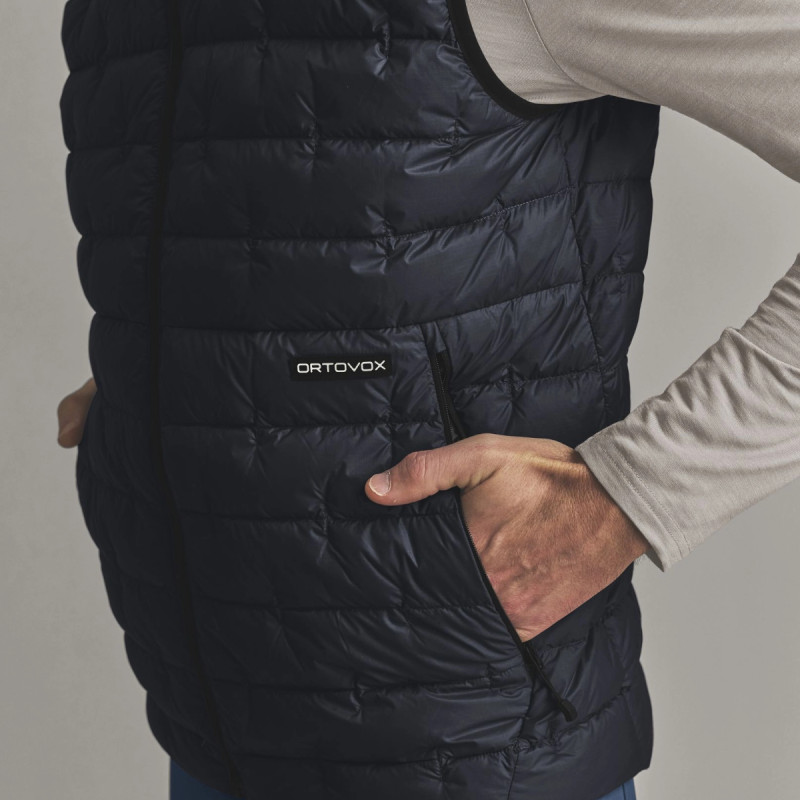 Pánska vesta Ortovox DOWNWOOL 180 VEST  - čierna