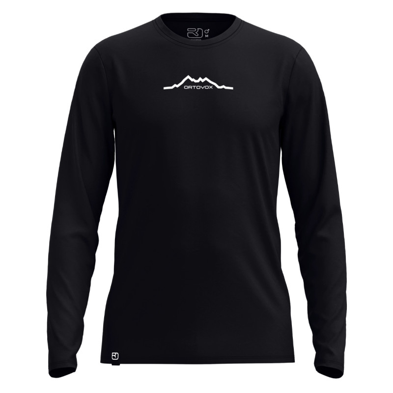 Pánske funkčné tričko Ortovox 150 COOL MOUNTAIN LS  - čierna