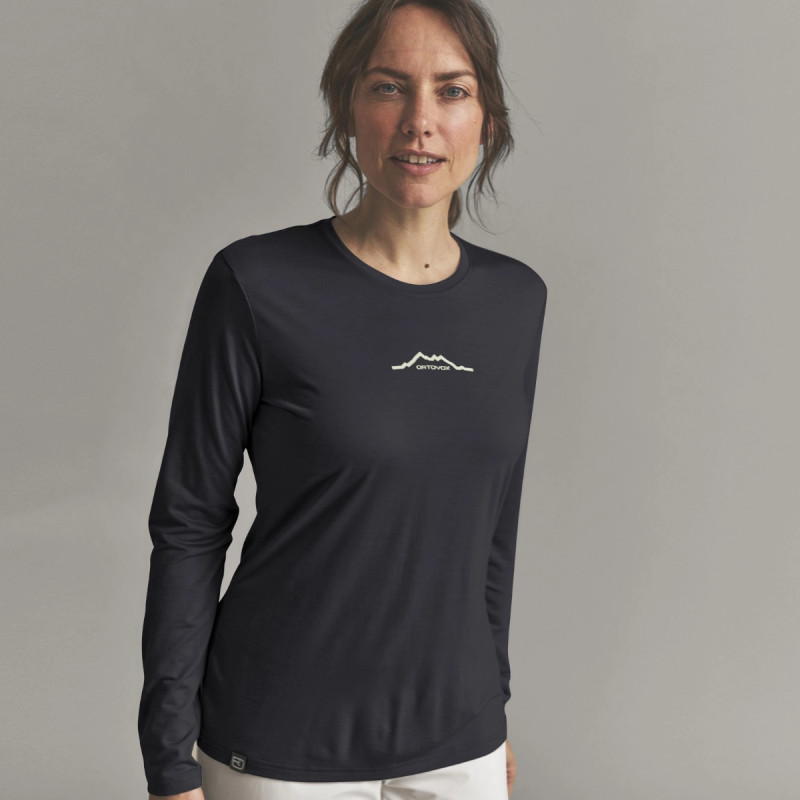 Dámske funkčné tričko Ortovox 150 COOL MOUNTAIN LS  - čierna