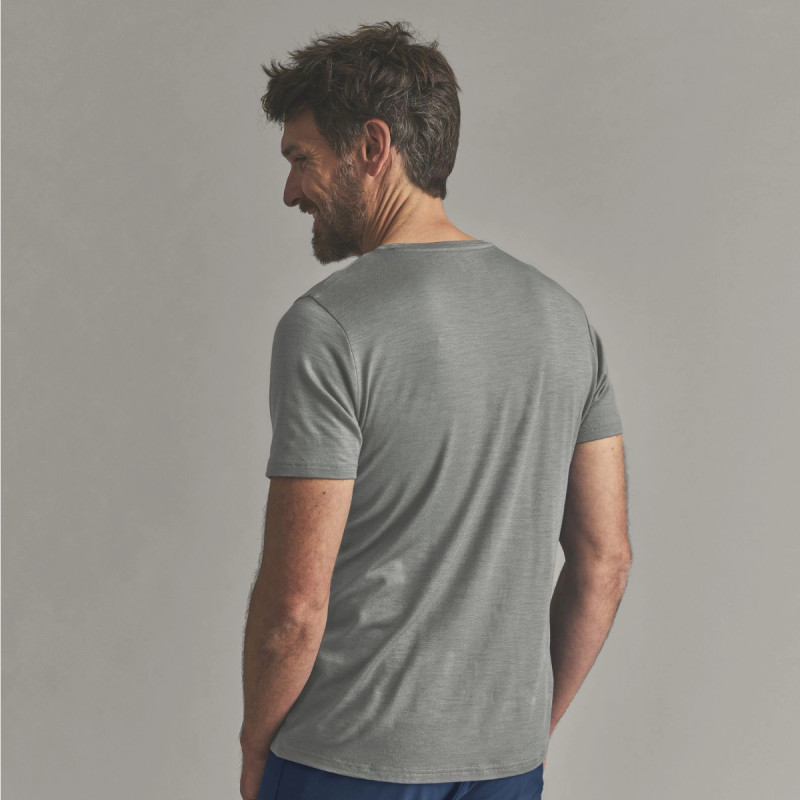 Pánské funkční tričko Ortovox 185 MERINO MTN BADGE TS  - šedá