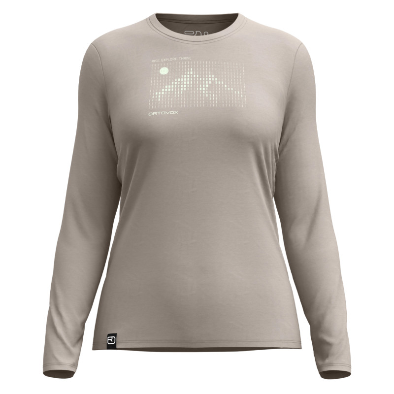 Dámské funkční tričko Ortovox 185 MERINO SUNRISE LS  - světle hnědá