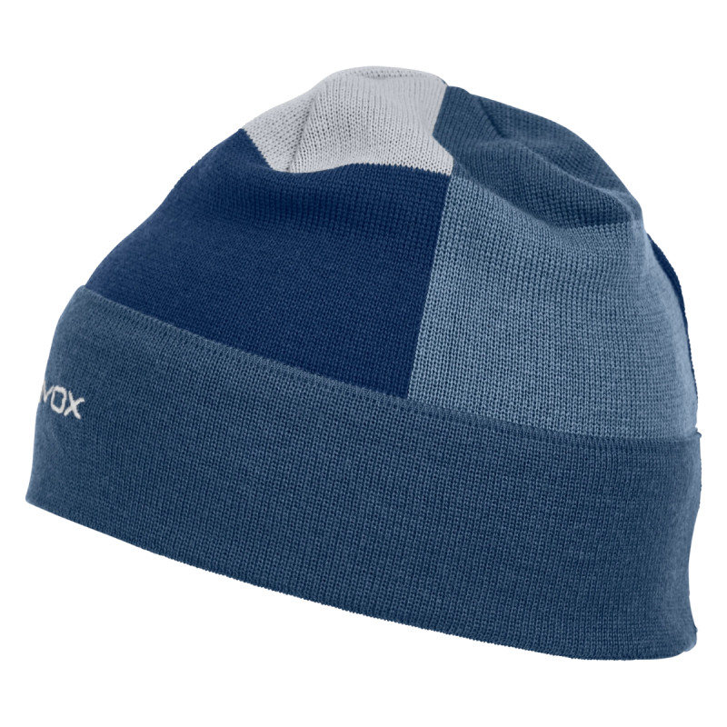 Čiapka Ortovox PATCHWORK BEANIE  - svetlo modrá
