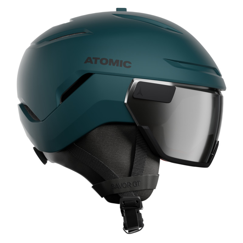 Lyžařská helma Atomic SAVOR GT VISOR STEREO  - tmavě zelená