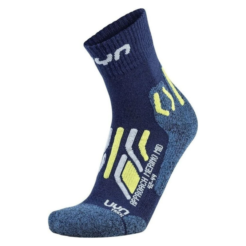 Pánske turistické ponožky UYN TREKKING APPROACH MERINO MID  - tmavo modrá