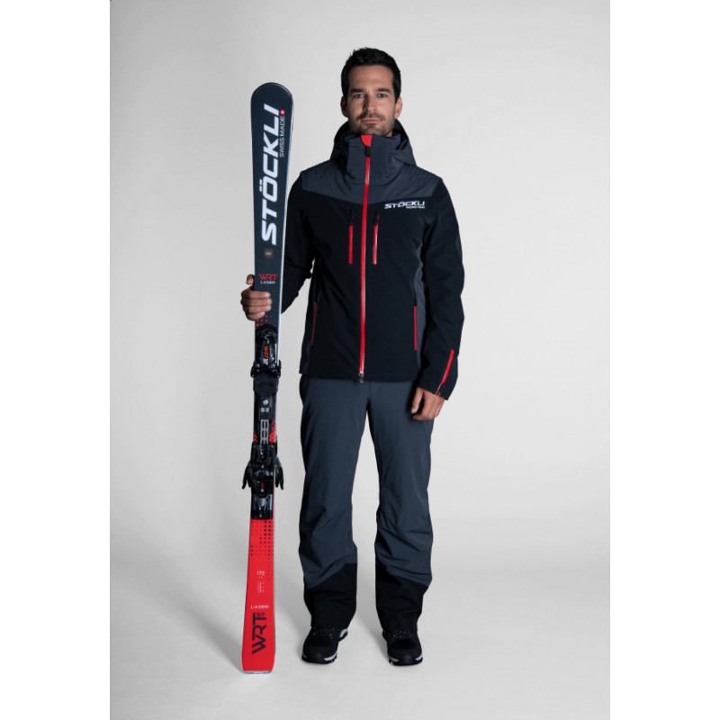 Pánske lyžiarské nohavice Stöckli SKIPANT FULLZIP  - tmavo šedá