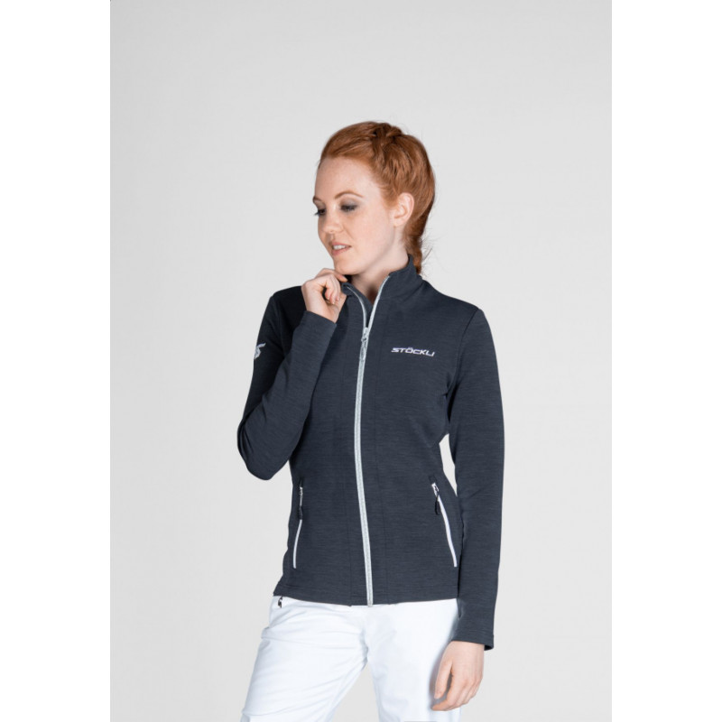 Dámska lyžiarská mikina Stöckli WRT TECHNOSTRETCH  - tmavo šedá