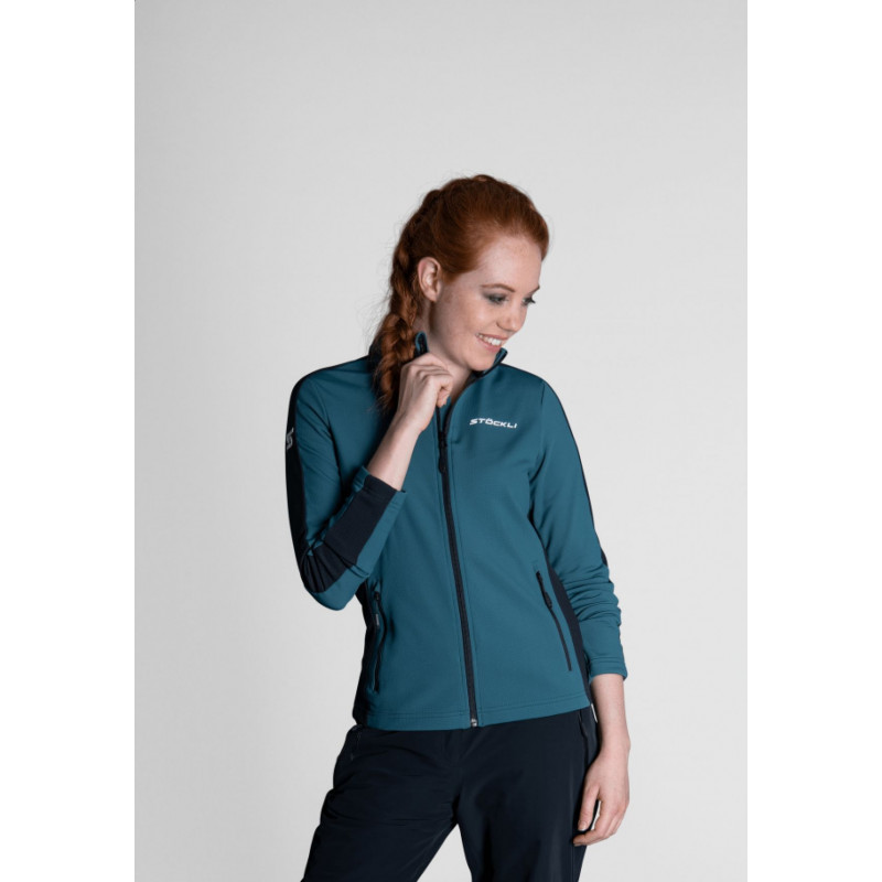 Dámska lyžiarská mikina Stöckli TECHNOSTRETCH  - petrolejová