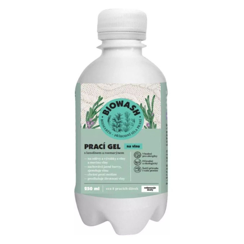 Prací prostriedok Biowash ROZMARÝN + LANOLIN 250 ML