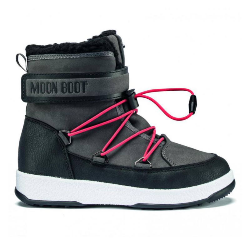 Chlapčenské snehule Moon Boot JR BOY WP  - šedá