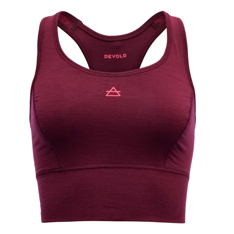 Dámska funkčná podprsenka Devold KVITEGGA TOP  - vínová