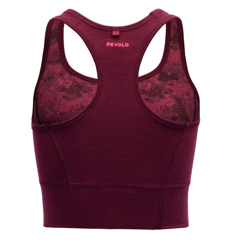 Dámska funkčná podprsenka Devold KVITEGGA TOP  - vínová