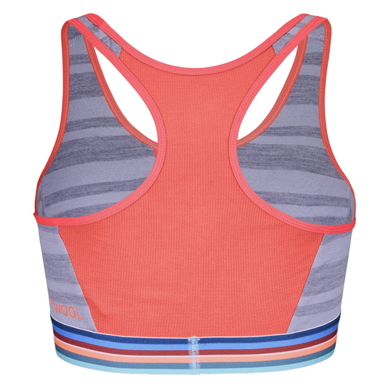 Dámská funkční podprsenka Ortovox 185 ROCK'N'WOOL SPORT TOP  - světle šedá