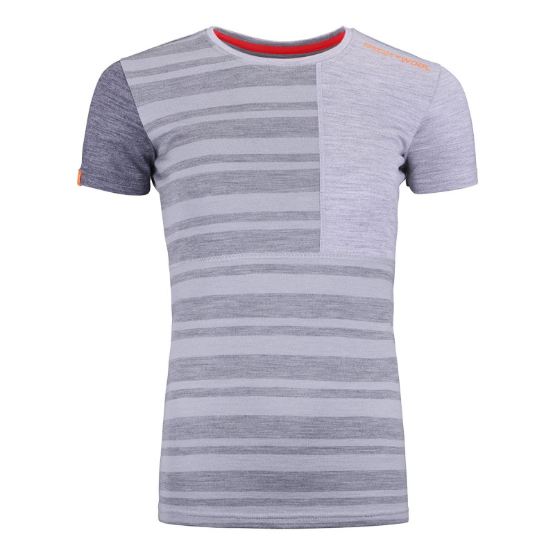 Dámske funkčné tričko Ortovox 185 ROCK'N'WOOL SHORT SLEEVE  - svetlo šedá