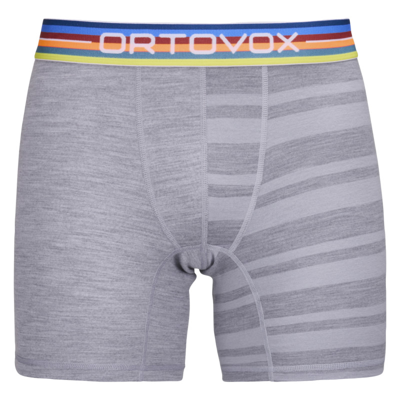 Pánske funkčné boxerky Ortovox 185 ROCK'N'WOOL BOXER  - svetlo šedá