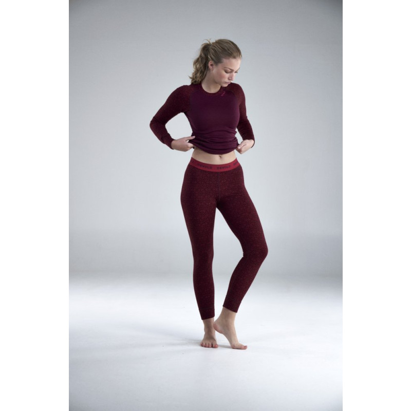 Dámske funkčné nohavice Devold DUO ACTIVE  - vínová