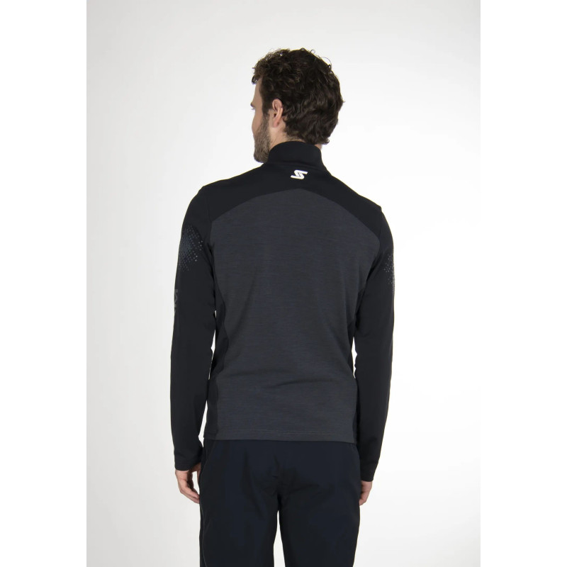 Pánska lyžiarská mikina Stöckli TECHNOSTRETCH WRT  - tmavo šedá