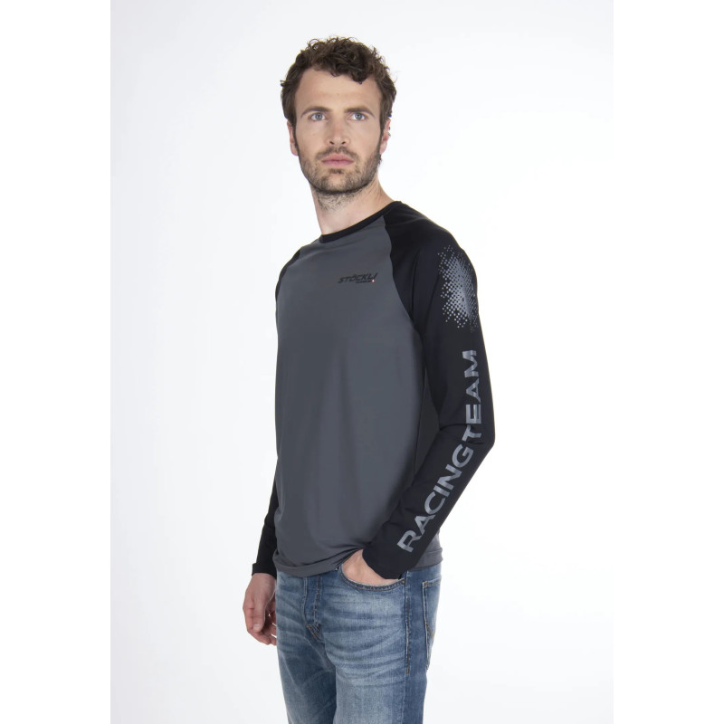 Pánske tričko Stöckli LONGSLEEVE WRT  - tmavo šedá
