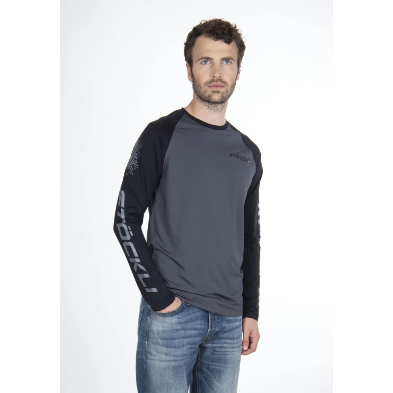 Pánske tričko Stöckli LONGSLEEVE WRT  - tmavo šedá