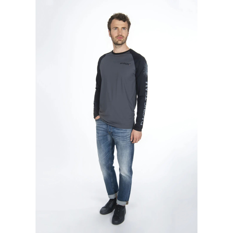 Pánske tričko Stöckli LONGSLEEVE WRT  - tmavo šedá