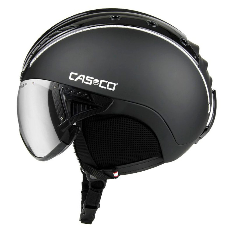 Lyžařská helma Casco SP-2 CARBONIC VISOR  - černá
