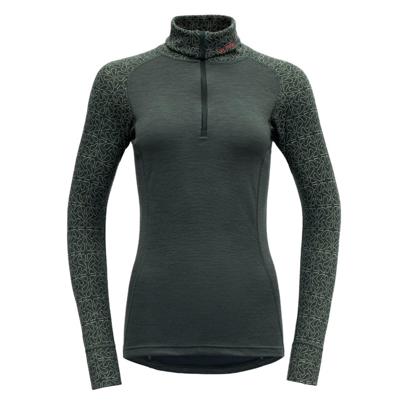 Dámske funkčné tričko Devold DUO ACTIVE SHIRT NECK  - khaki