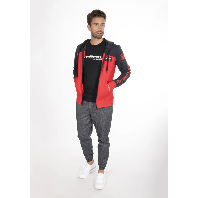 Pánska mikina Stöckli HOODY JACKET FULLZIP  - červená