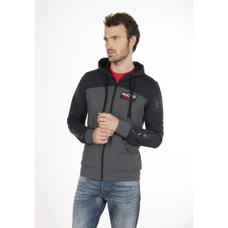 Pánska mikina Stöckli HOODY JACKET FULLZIP  - tmavo šedá