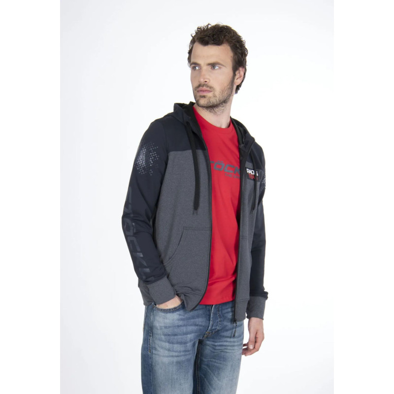 Pánska mikina Stöckli HOODY JACKET FULLZIP  - tmavo šedá