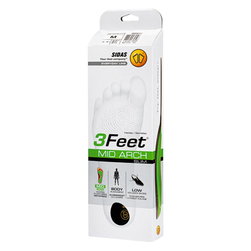 Ortopedické vložky Sidas 3FEET SLIM MID  - šedá