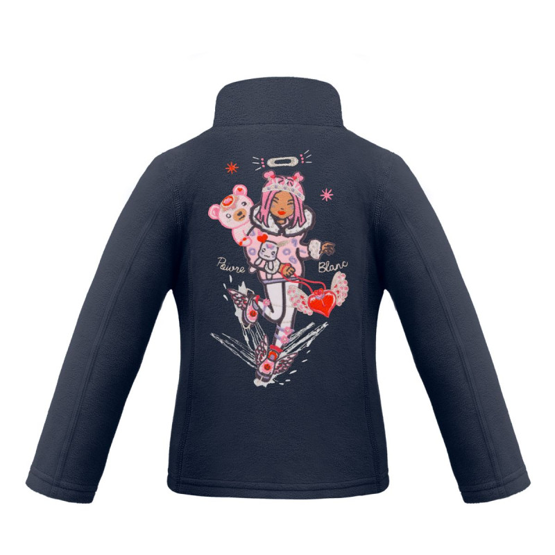 Dievčenská mikina Poivre Blanc W22-1500-BBGL/A MICRO FLEECE  - tmavo modrá