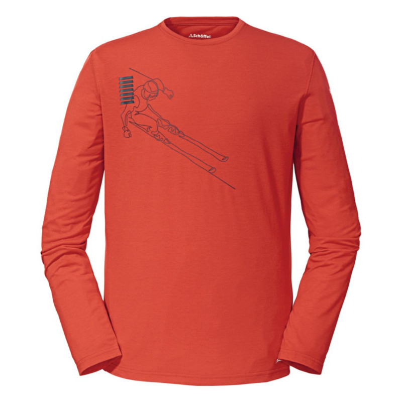 Pánske funkčné tričko Schöffel LONGSLEEVE HASLIBERG  - červená