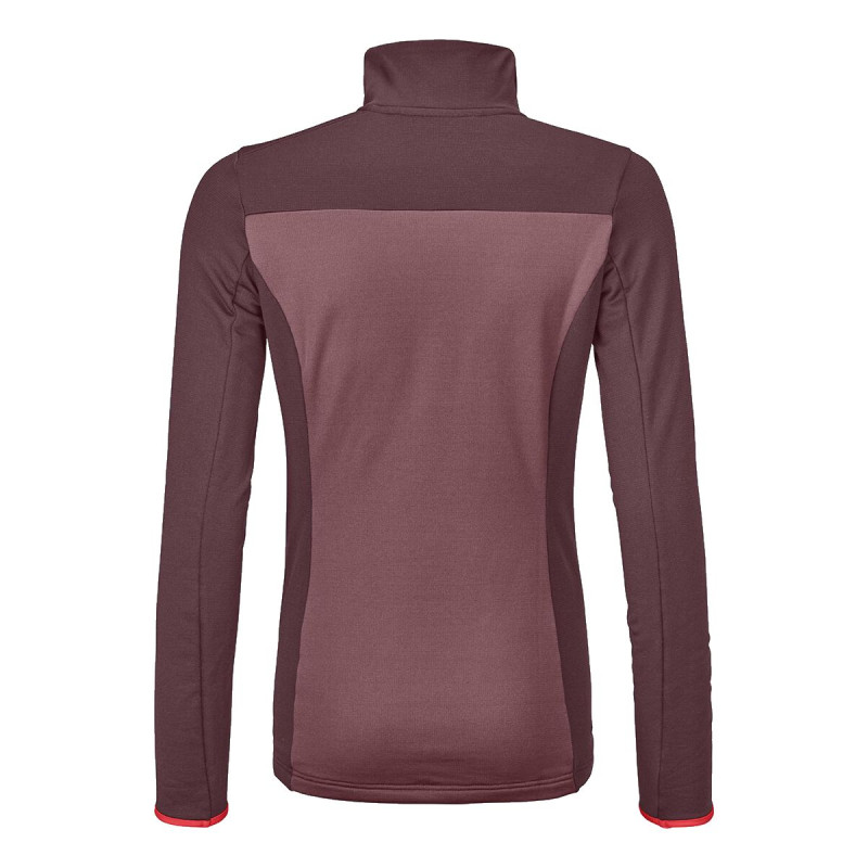 Dámska mikina Ortovox FLEECE LIGHT ZIP  - vínová