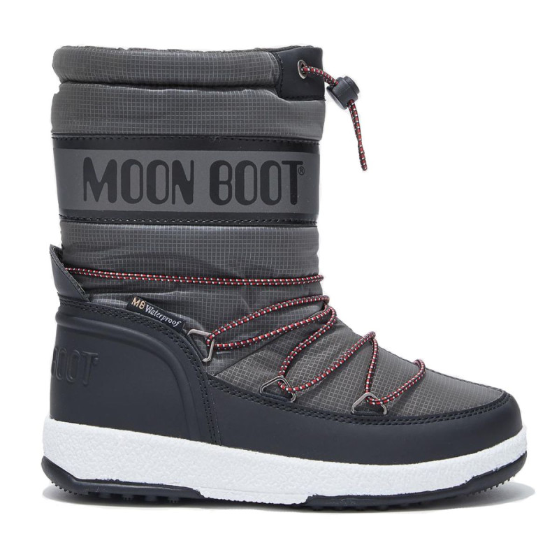 Chlapecké sněhule Moon Boot JR BOY SPORT  - šedá