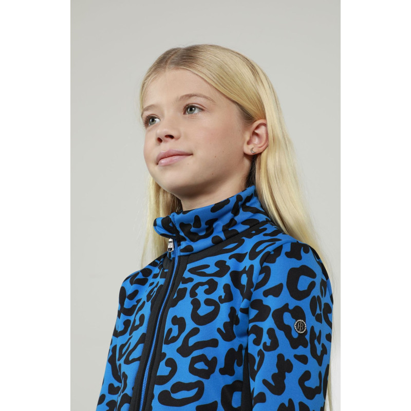 Dívčí lyžařská mikina Poivre Blanc W22-1702-JRGL/L STRETCH FLEECE  - modrá