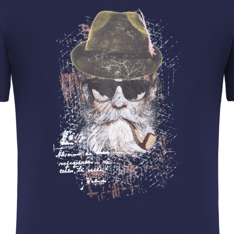 Pánske tričko Almgwand ALTKASERALM  - tmavo modrá