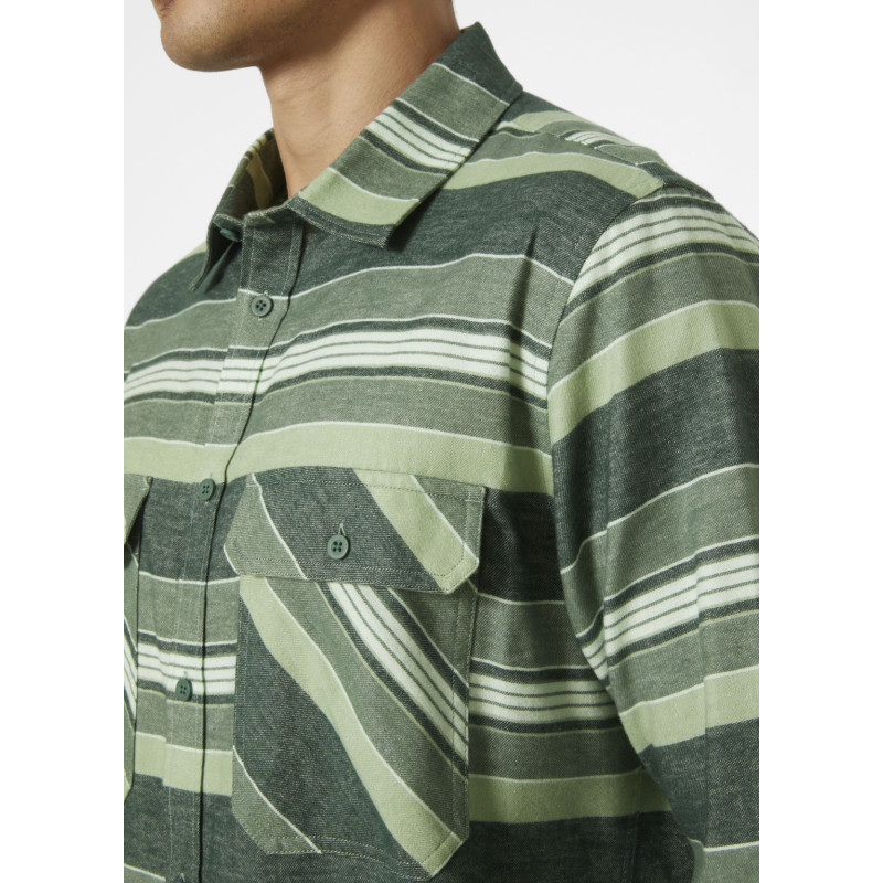 Pánska košeľa Helly Hansen LOKKA ORGANIC FLANNEL  - zelená