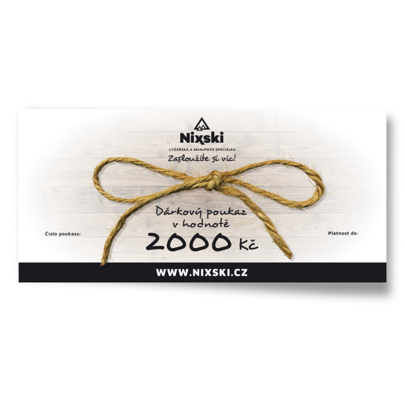 Dárkový poukaz v hodnotě 2 000 Kč