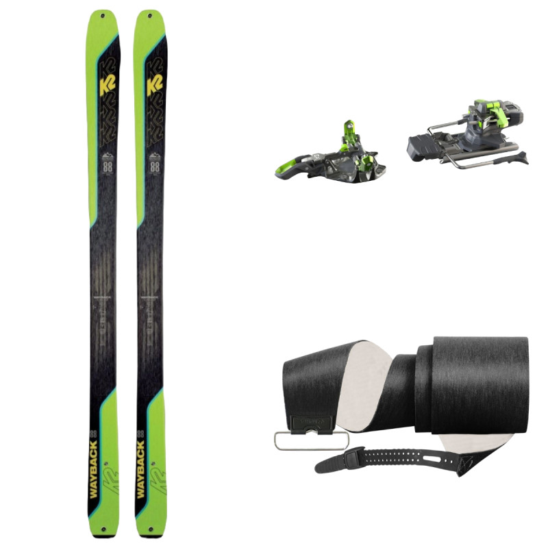 Skialpový set K2 WAYBACK 88 + G3 ZED 9 + SKINS